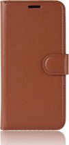 Sony Xperia XZ2 Premium Hoesje - Mobigear - Classic Serie - Kunstlederen Bookcase - Bruin - Hoesje Geschikt Voor Sony Xperia XZ2 Premium