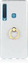 Samsung Galaxy A9 (2018) Hoesje - Mobigear - Glitter Ring Serie - TPU Backcover - Zilver - Hoesje Geschikt Voor Samsung Galaxy A9 (2018)