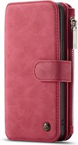 Samsung Galaxy S9 Plus Hoesje - Caseme - Luxe Wallet Serie - Kunstlederen Bookcase / 2in1 Case - Rood - Hoesje Geschikt Voor Samsung Galaxy S9 Plus