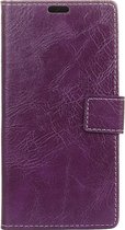 HTC U12 Life Hoesje - Mobigear - Basic Serie - Kunstlederen Bookcase - Paars - Hoesje Geschikt Voor HTC U12 Life