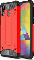 Samsung Galaxy M20 Hoesje - Mobigear - Outdoor Serie - Hard Kunststof Backcover - Rood - Hoesje Geschikt Voor Samsung Galaxy M20