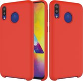 Samsung Galaxy M20 Hoesje - Mobigear - Rubber Touch Serie - Hard Kunststof Backcover - Rood - Hoesje Geschikt Voor Samsung Galaxy M20