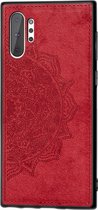 Samsung Galaxy Note 10 Plus Hoesje - Mobigear - Mandala Serie - Hard Kunststof Backcover - Rood - Hoesje Geschikt Voor Samsung Galaxy Note 10 Plus