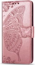 Apple iPhone 11 Pro Hoesje - Mobigear - Butterfly Serie - Kunstlederen Bookcase - Roségoud - Hoesje Geschikt Voor Apple iPhone 11 Pro