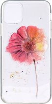 Apple iPhone 11 Pro Max Hoesje - Mobigear - Design Serie - TPU Backcover - Red Flower - Hoesje Geschikt Voor Apple iPhone 11 Pro Max