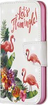 Apple iPhone 11 Pro Hoesje - Mobigear - Design Serie - Kunstlederen Bookcase - Flamingo - Hoesje Geschikt Voor Apple iPhone 11 Pro