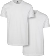 Urban Classics Heren Tshirt -5XL- Basic 2-Pack Wit