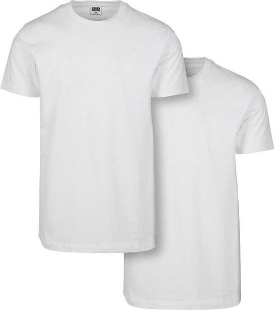 Urban Classics - Basic 2-Pack Heren T-shirt - 5XL - Wit