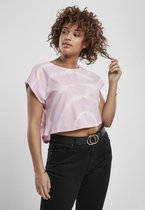 Urban Classics Crop top -5XL- Short Tie Dye Roze