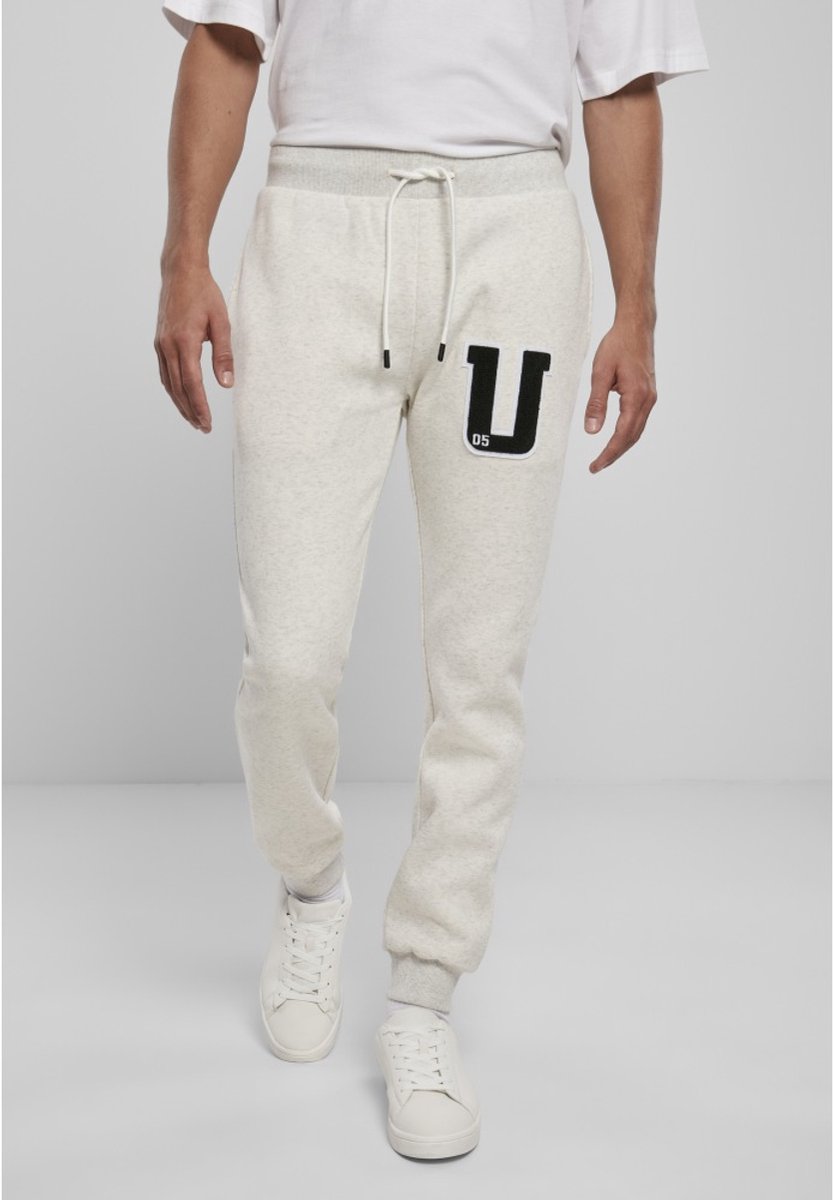 Urban Classics Heren joggingbroek -XL- Frottee Patch Grijs