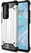 Huawei P40 Pro Hoesje - Mobigear - Outdoor Serie - Hard Kunststof Backcover - Zilver - Hoesje Geschikt Voor Huawei P40 Pro