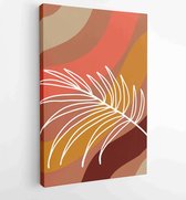 Abstract, art, autumn, background, boho, botanical, brown, card, decor, design 3 - Moderne schilderijen – Vertical – 1871676778 - 50*40 Vertical