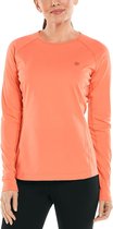Coolibar - UV Zwemshirt voor dames - Longsleeve - Hightide - Zacht Koraal - maat M