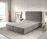 Boxspring frame Dream-Well Steengrijs 140x200 cm Mikrofaser Beddengoed