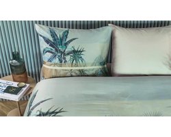 Kardol Canopy Dekbedovertrek - Lits-jumeaux - 240x200/220 cm - Blauw Groen