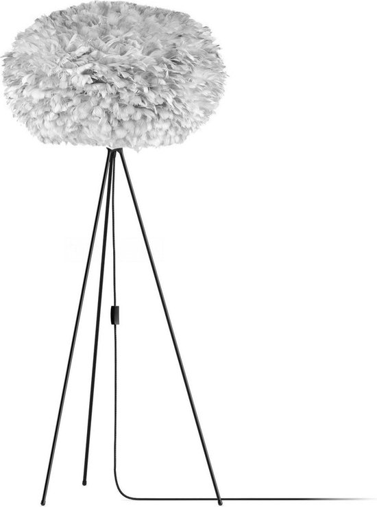 Umage Eos X-large vloerlamp light grey - met tripod zwart - Ø 75 cm