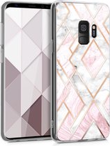 kwmobile telefoonhoesje voor Samsung Galaxy S9 - Hoesje voor smartphone - Glory Mix Gekleurd Marmer design