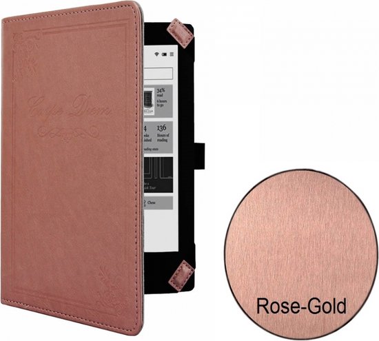 Vintage Hoesje Case Cover Carpe Diem voor uw e-Reader Cover Rose Goud, Premium Business Case, Mooie Rose Gold/Gouden Hoes Vintage Hoesje Case Cover Carpe Diem voor uw e-Reader Cover Rose Goud, Premium Business Case, Mooie Rose Gold/Gouden Hoes