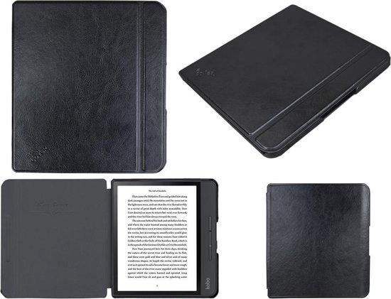 Kobo Forma SleepCover hoesje , Zwart Premium Slimfit Hoes Case, extra luxe materiaal, SleepCover beschermhoes