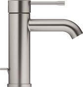 GROHE Essence New Wastafelkraan - Laag - Met trekwaste - Hard Graphite geborsteld (mat antraciet)