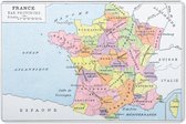 Muismat - Mousepad - Oude kaart van Frankrijk - 27x18 cm