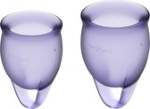 Satisfyer Feel Confident - Menstruatie Cup Set - 2 stuks - Lila