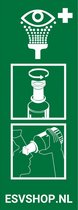Instructie bord voor oogspoeling - kunststof - 200 x 75 mm