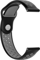 Strap-it Horlogeband 22mm sport universeel - zwart/grijs