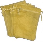 Organza zakjes 10x15 cm goud - 100 stuks / cadeauzakjes