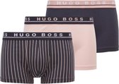 Hugo Boss 3-pack boxershorts trunk - zwart/roze