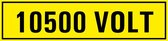 10500 volt sticker 60 x 15 mm