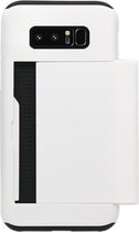 - ADEL Kunststof Back Cover Hardcase Hoesje Geschikt voor Samsung Galaxy Note 8 - Pasjeshouder Wit