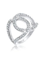 Elli Dames Ring LoveKnots Kristalle 925 Sterling Silber