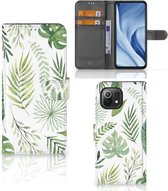Wallet Book Case Xiaomi Mi 11 Lite | Xiaomi 11 Lite NE Smartphone Hoesje Leaves
