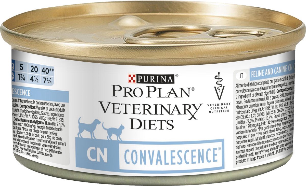 Voordeel (op=op) Purina Pro Plan Veterinary Diets CN Convalescence Cat and Dog Voeding 17 x 195 gram