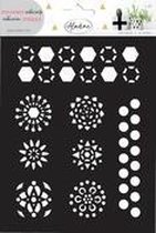 Aladine adhesives stencil hexagons, 2 sheets