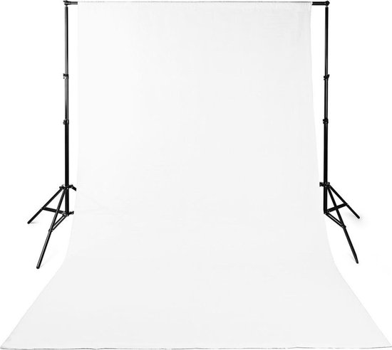 Achtergronddoek voor fotostudio | 1,90 x 2,95 m | wit