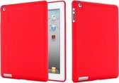 Effen kleur vloeibare siliconen dropproof volledige dekking beschermhoes voor iPad 4/3/2 (rood)