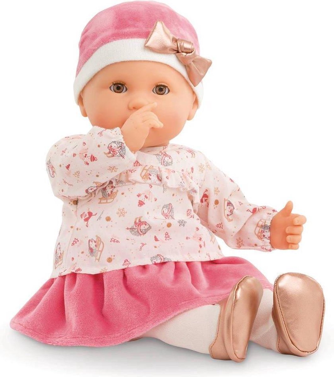 Petite poupée pop corn 26 cm - robe fleurie blanche - Eveil / jouets/ Poupées - l-univers-loulie-s