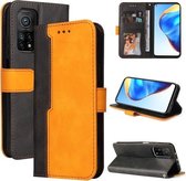 Voor Geschikt voor Xiaomi Mi 10T Pro/Mi 10T 5G/Redmi K30S Zakelijke Stiksels-Kleur Horizontale Flip PU Lederen Case met Houder & Kaartsleuven & Fotolijst (Oranje)