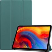 Tablet hoes geschikt voor Lenovo Tab P11 Plus (11 inch) - Tri-Fold Book Case - Donker Groen