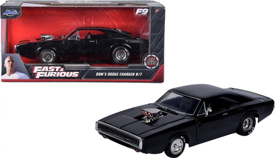 Fast & Furious Dom's Dodge Charger 1970 noir 1/24