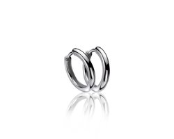 ZINZI zilveren oorringen 15 x 2mm glad met luxe klapsluiting ZIO401