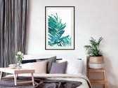 Artgeist - Schilderij - Teal Palm On Background - Multicolor - 40 X 60 Cm