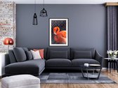 Artgeist - Schilderij - Orange Flamingo - Multicolor - 20 X 30 Cm