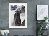 Artgeist - Schilderij - Clouds Pierced By Mountain Peaks - Multicolor - 20 X 30 Cm