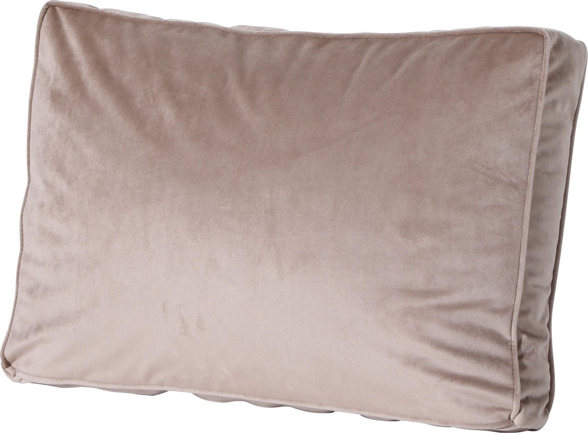 Bol.com Madison - Palletkussen - Loungekussen - Rug - 60x40cm - Velvet Taupe aanbieding