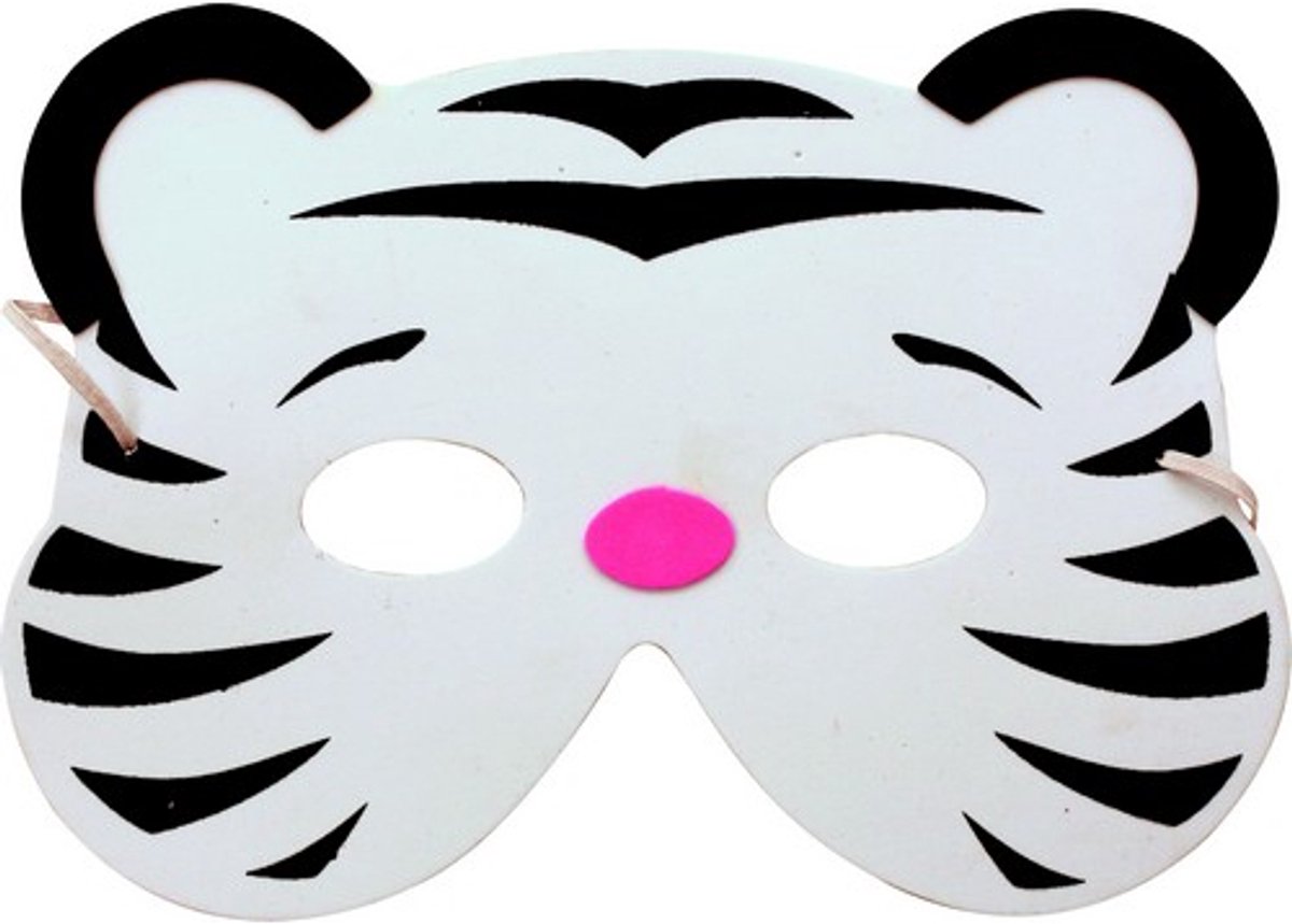 PARTYPRO - Witte tijger masker voor kinderen
