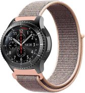 Nylon Smartwatch bandje - Geschikt voor  Samsung Galaxy Watch 46mm nylon band - pink sand - Horlogeband / Polsband / Armband