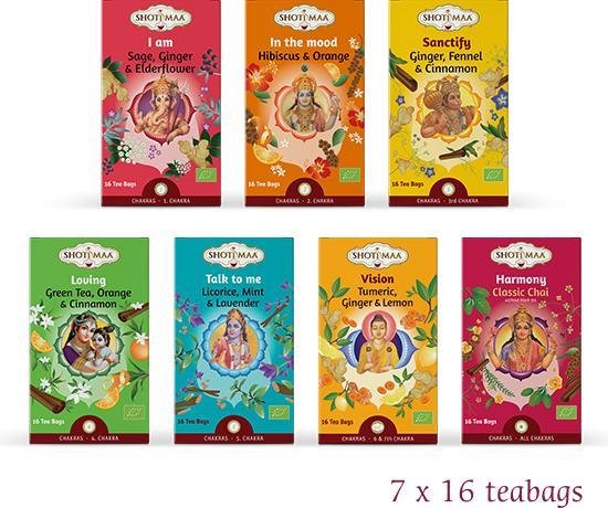 Shoti Maa Assorti All Chakras Tea (7 boîtes de thé) | bol.com
